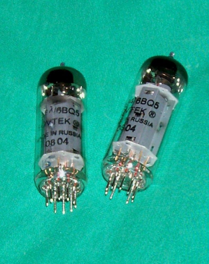 Russian El 84 6BQ5 Duet Factory Matched Pair Amp Parts Project Tube