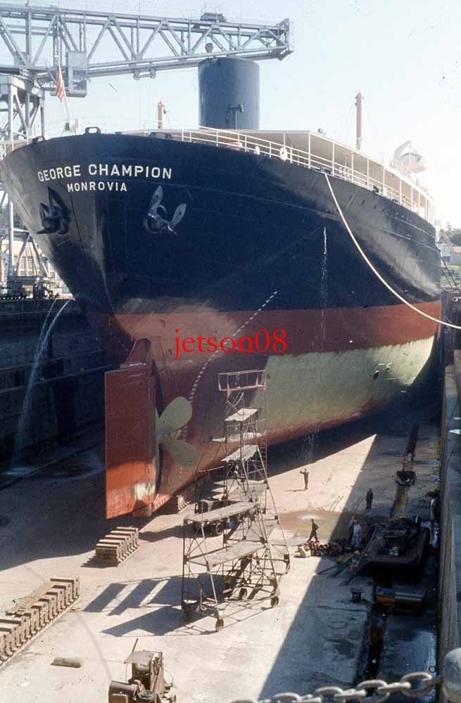  Slide George Champion Container SHIP Esquimalt BC Graving Dock