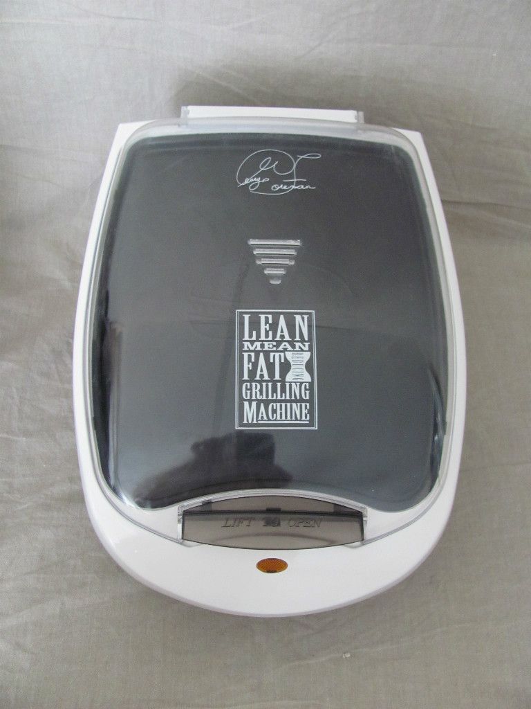 George Foreman Inside Grill White GR 20BW w Bun Warmer