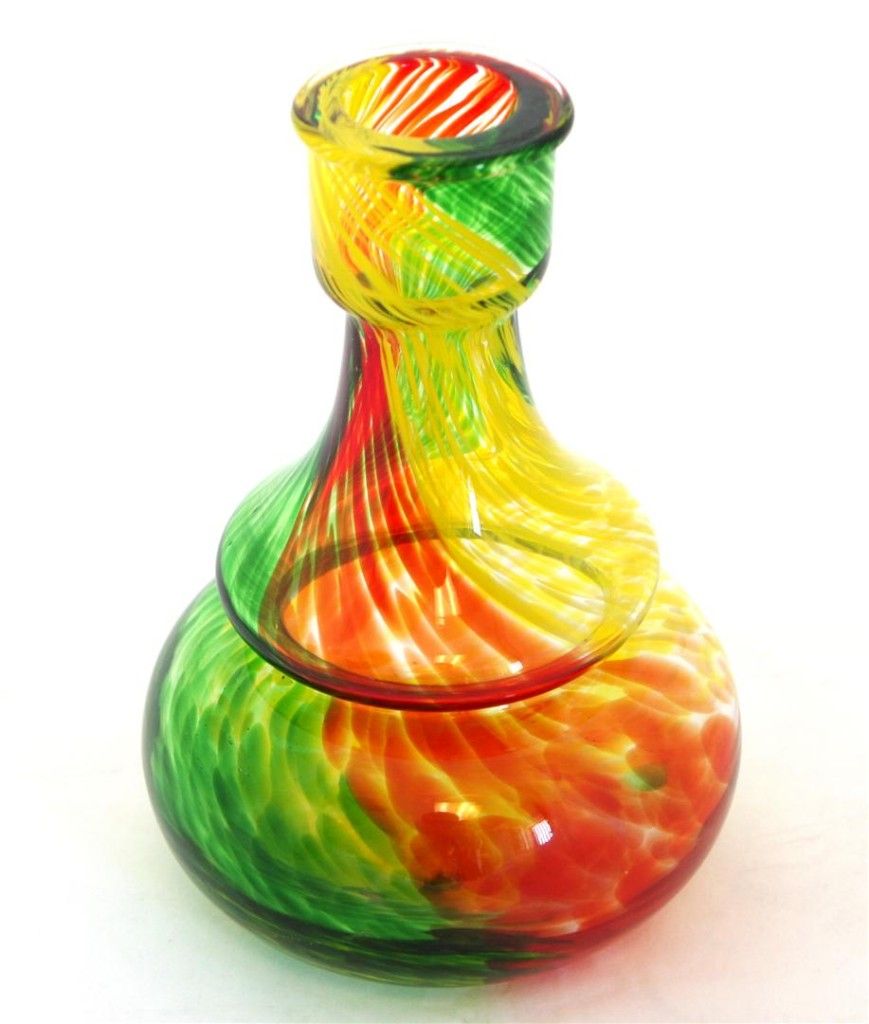  Red 1 Single Hose Hookah Shisha Tie Dye Glass Vase+Storage Case 30160S