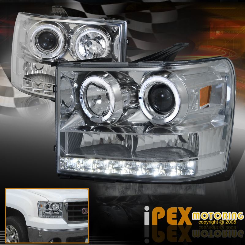 07 11 GMC Sierra 1500 2500HD 3500HD LED Light Halo Projector