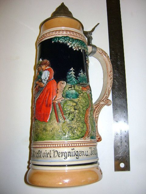 German Beer Stein 14 Tall