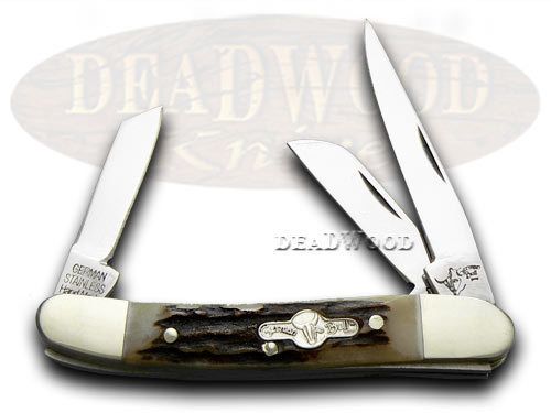 German Bull Deer Stag Stockman Pocket Knife Knives