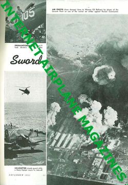 Skyways Nov 1951 Korean War USN F9F Ad Skyraider F4U Co