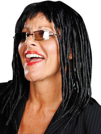 Unisex Whoopi Goldberg Black Hair Dreadlock Style Wig Halloween