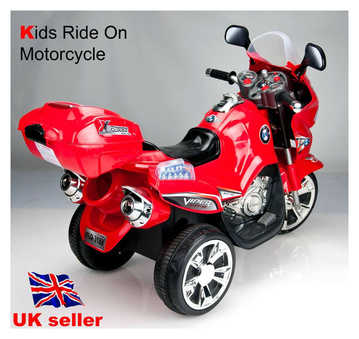 Kids Ride on 3 Wheels Motorcycle Bike 6V Electric Battery Powered Toy