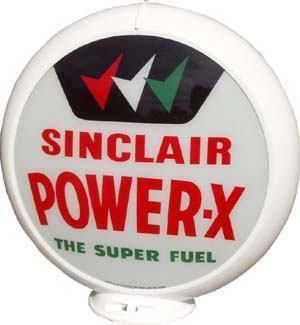 Sinclair Power x Super Fuel Gas Pump Globe Sign