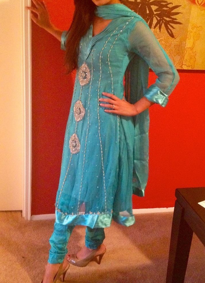 Gorgeous Pakistani Indian Eid Salwar Shalwar Kameez