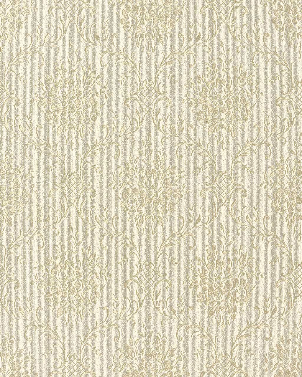 Edem 071 11 Baroque Vinyl Wallpaper Creme Gold Glitter