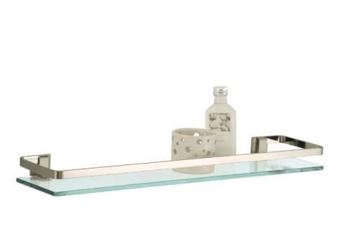 New Glass Bathroom Shelf w Nickel Finish Towel Bar