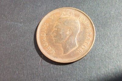 1942 GEORGE VI SOUTH AFRICA HALF PENNY COIN