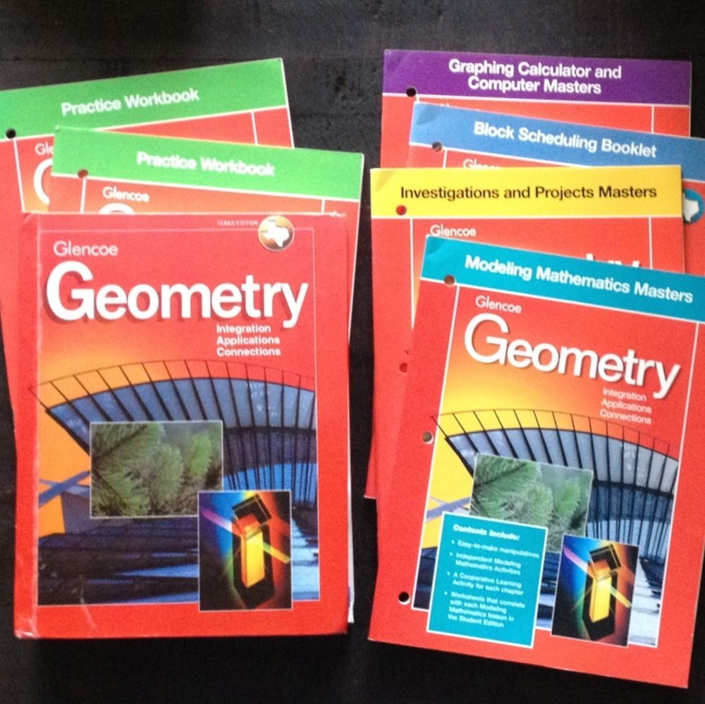 Glencoe Geometry Integrations Applications Connections TX SE Workbooks