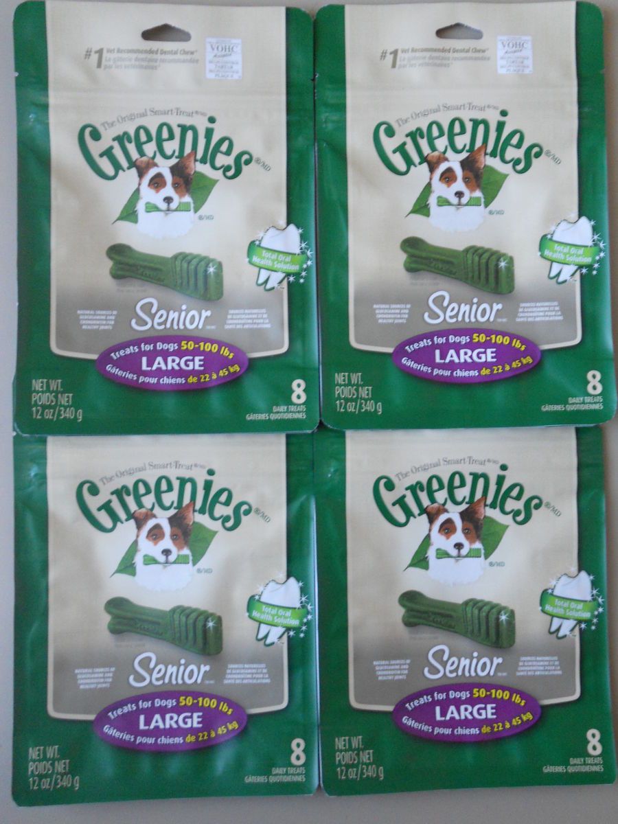 12oz Bags Greenies Dog Treats Senior Large Sz 32 Treats