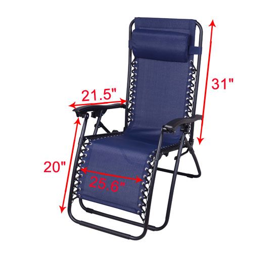 New Zero Gravity Lounge Chairs Folding Recliner Outdoor Patio Pool