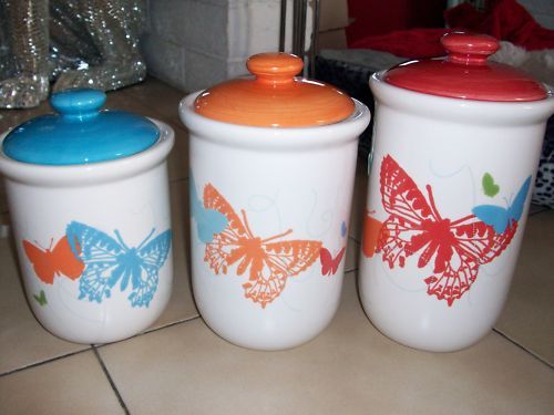 Gourmet Expressions Butterfly Splender 3pc Canisters