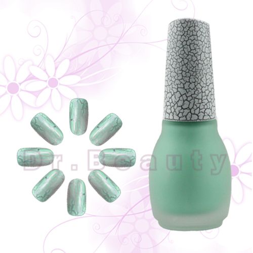 Light Green Crack Nail Crackle Shatter Pattern Nail Polish Fashion