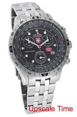 CX Swiss Military Chronograph Airforce I Stainless Steel Case Bracelet