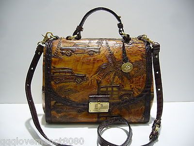 nwt brahmin i86234ia phoebe sepia copa cabana satchel bag