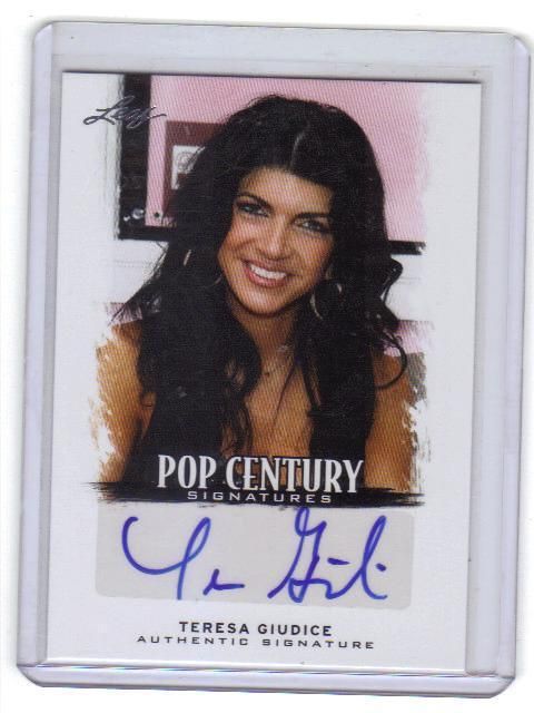 2012 LEAF POP CENTURY AUTO TERESA GIUDICE AUTOGRAPH REAL HOUSEWIVES