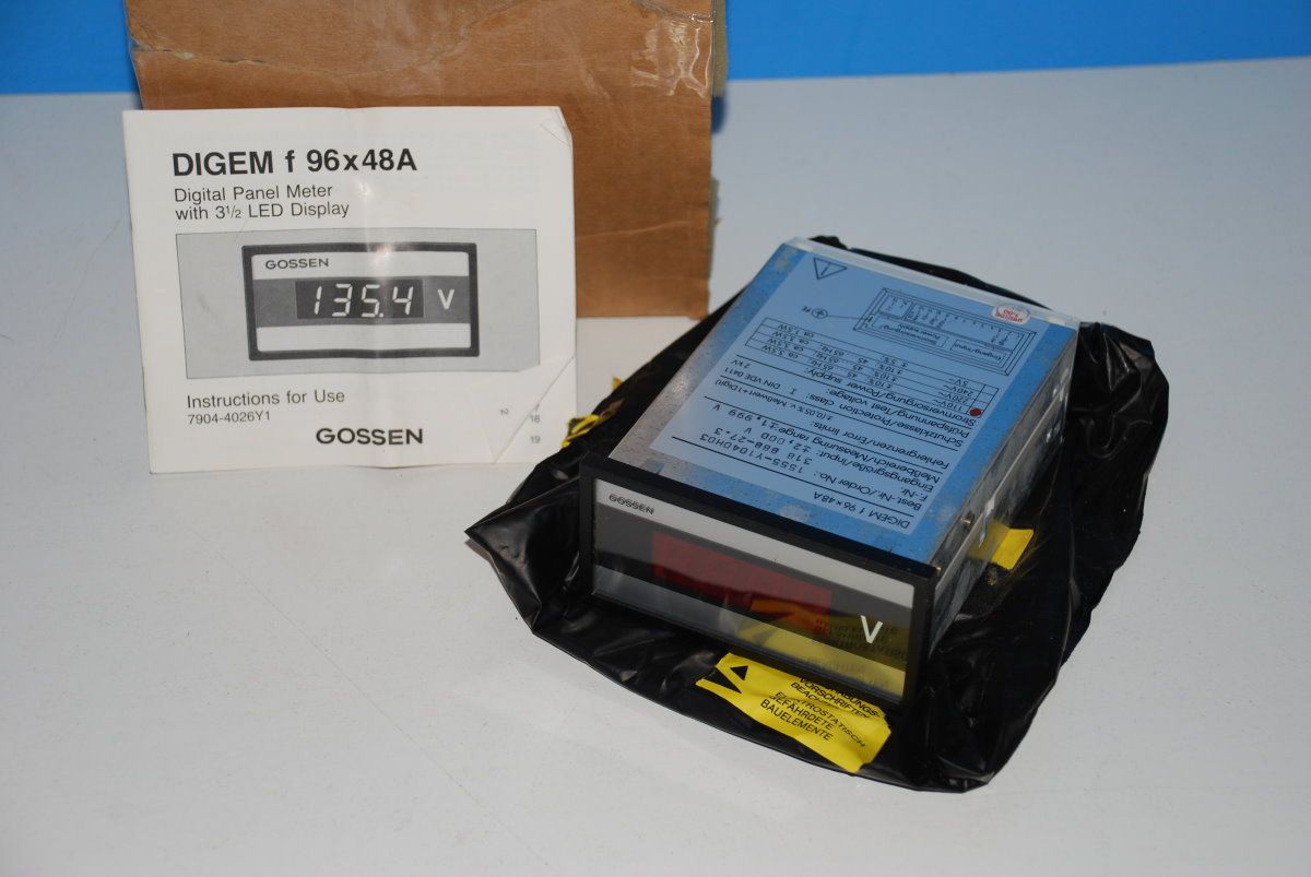 Gossen Digem F 96x48 3 5 Digit Red LED Display Volts