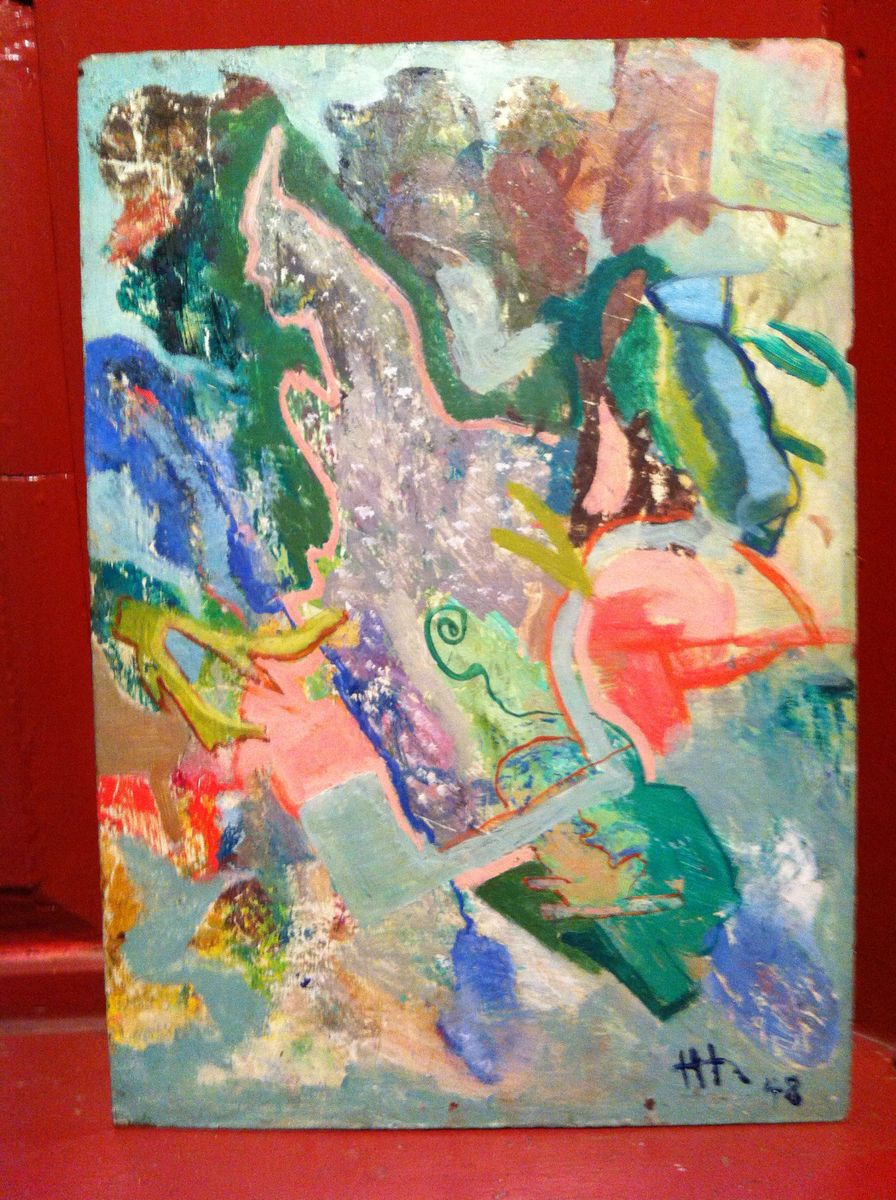 HANS HOFMANN GERMAN AMERICAN 1948 OIL BOARD NY ABSTRACT EXPRESSIONIST