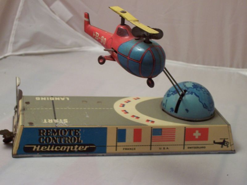 Vtg w German Remote Control Helicopter Hans Biller Co