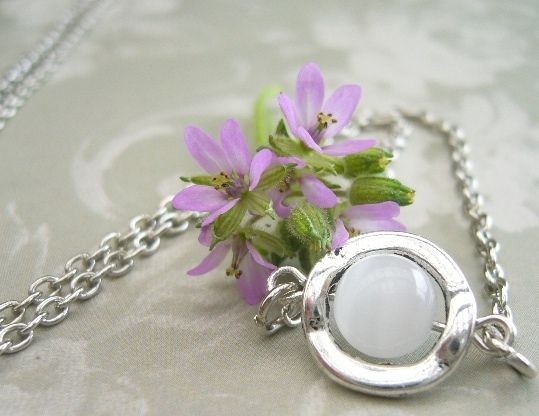 Twilight Inspired Bellas Moonstone Meadow Run Necklace Charm Pendant