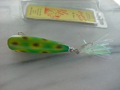 Genuine Sam Griffin Handmade Creek Popper Custom Wooden Lure Green