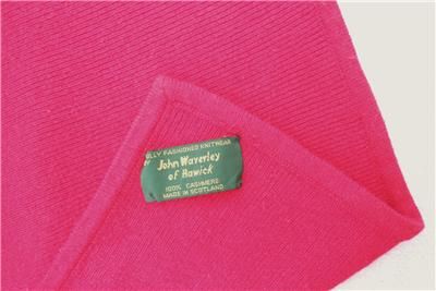 John Wayerley Hawick Scotland 100 Cashmere Red Wrap Cape Poncho Lovely