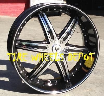  VENICE FORZA B/M RIMS AND TIRES ARMADA XTERRA ESCALADE YUKON DENALI