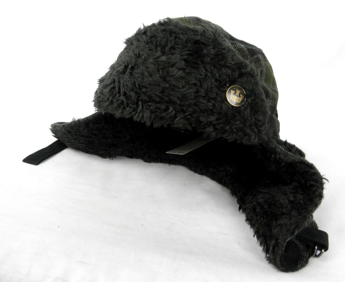 Goorin Brothers 12 Gauge Green Plaid Wool Ushanka Earflap Hat XL