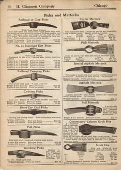 1925 Railroad Coal Pick Mattock Grub Hoe Tool Print Ad