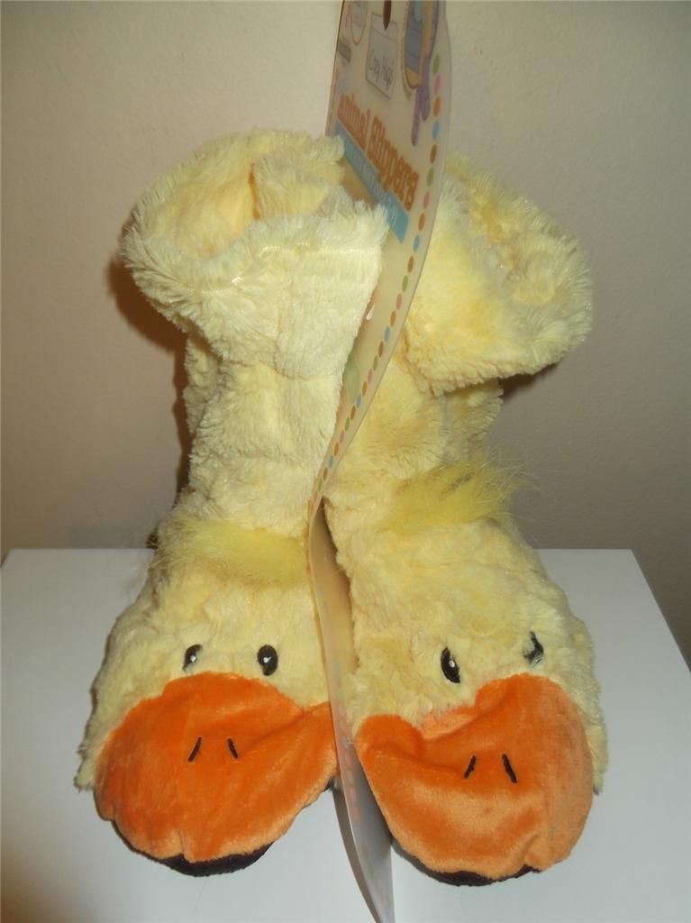 Cozy Hugs Microwaveable Animal Bootie Slippers  Duck  Filled w/Wheat