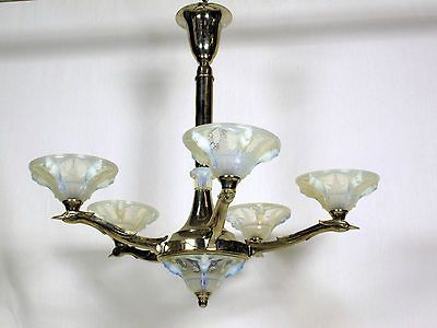 1930 french art deco chandelier by boris lacroix time left