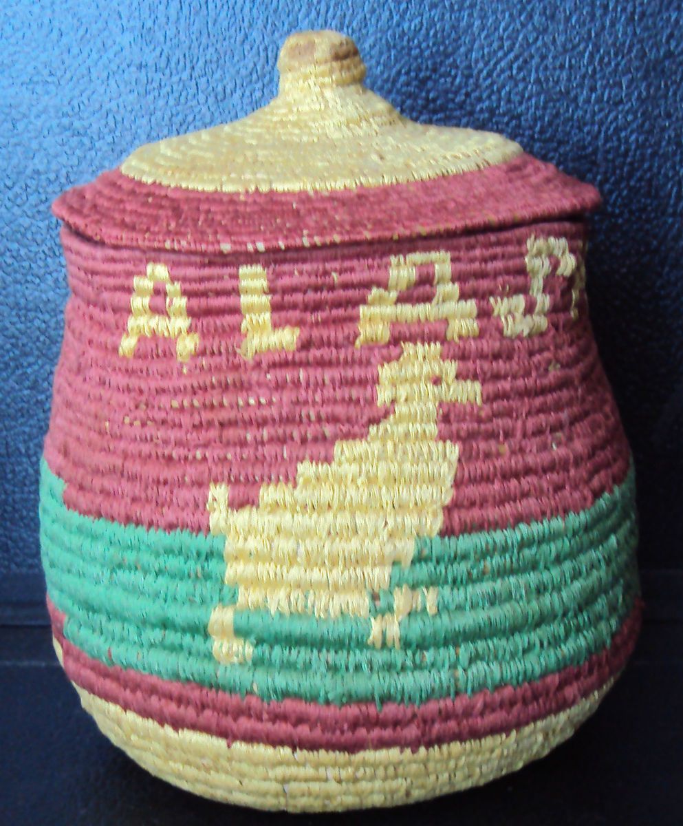  Eskimo Basket Made from Lake Iliama Grass in Southwest Alaska