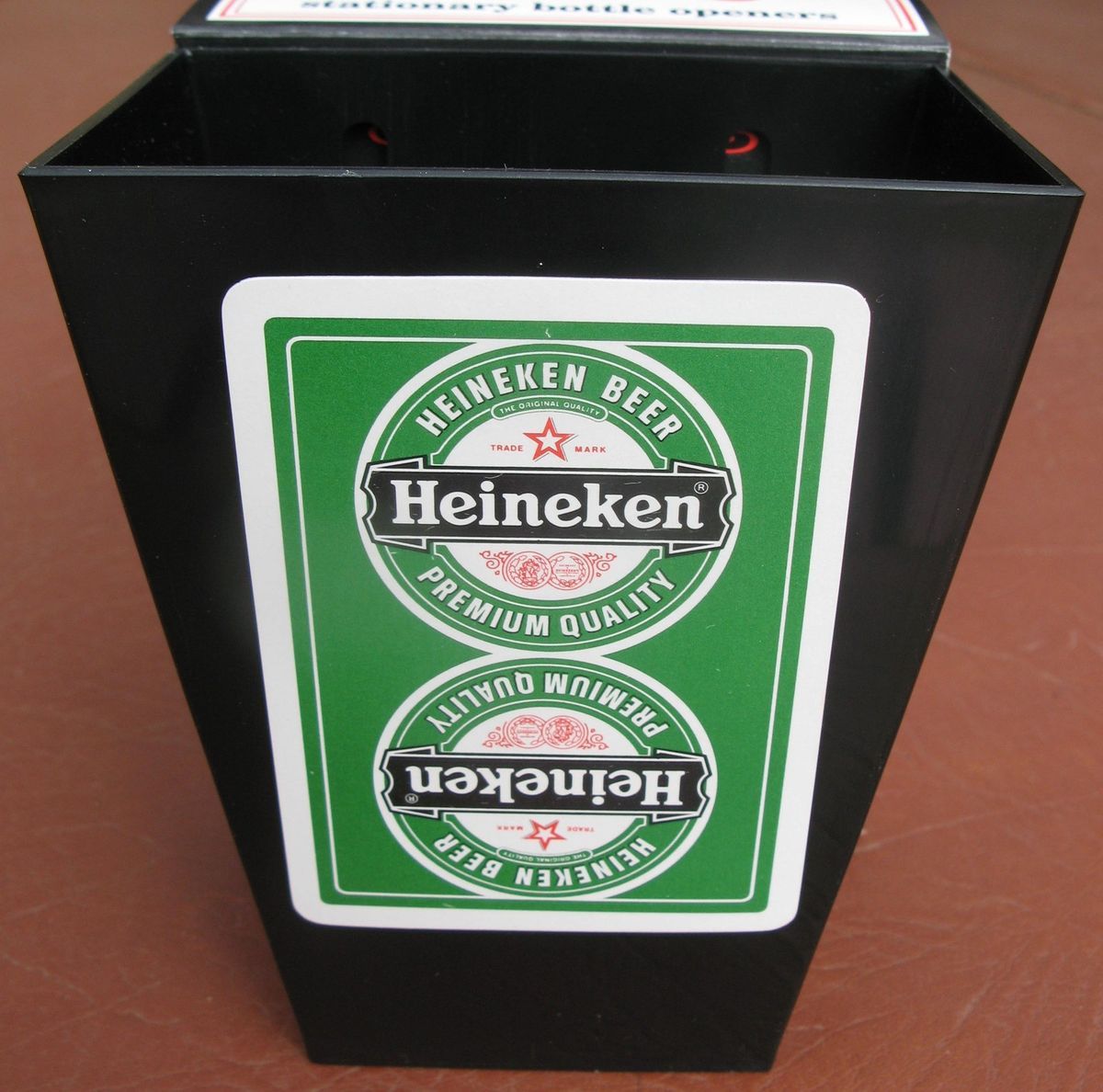 HEINEKEN Beer Card Bottle Cap Catcher Sports Bar Pub NEW in BOX
