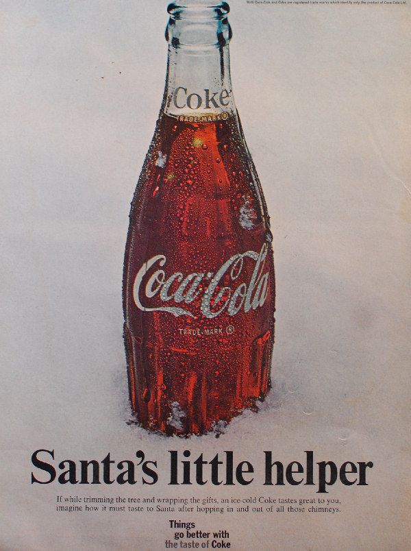 santa s little helper vintage 1968 coke magazine ad vintage 1968