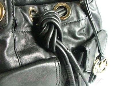 Michael Kors Greenport Leather Large Tote Bag Purse Black