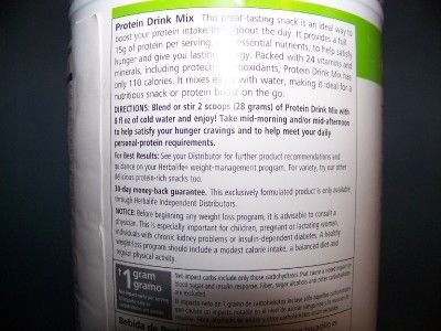 Herbalife Protein Drink Mix   Vanilla   21.7 oz   New / Sealed Energy