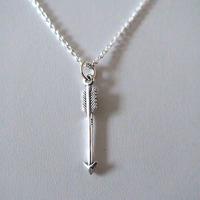 Arrow Necklace   925 Sterling Silver   Cupid Hunger Games Archery