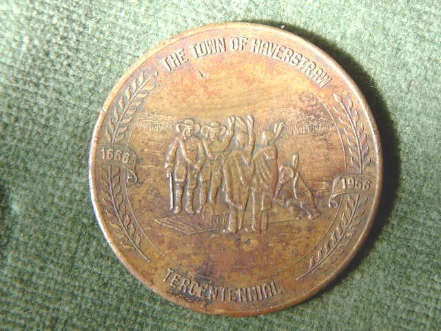 AMERICAN TOWN OF HAVERSTRAW TERCENTENNIAL 1666 1966 MEDALLION