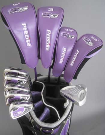 Ladies 2011 Hi Tech Precise S5 Driver Wood Hybrids Irons Putter Bag