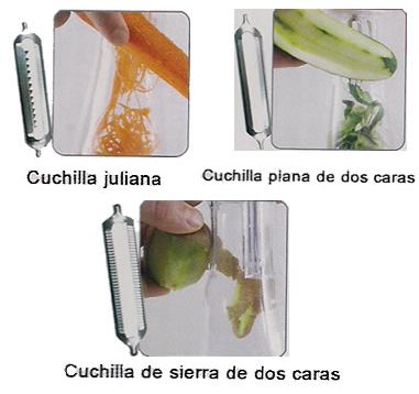 XPERT PEEL Pelador de Triple Cuchilla Verduras   3 Blade Peeler Fruits