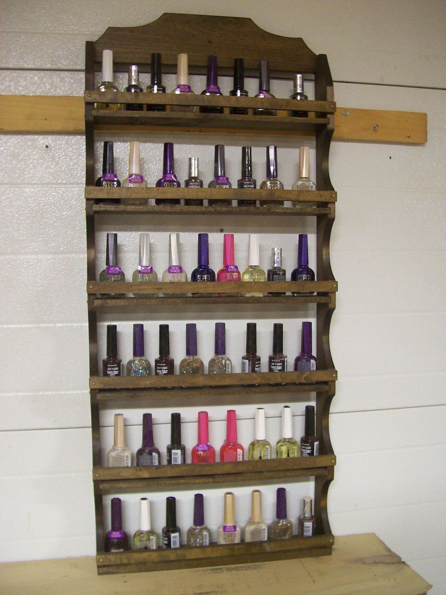spice rack shot glass makeup nail polish display collectable shelf 13