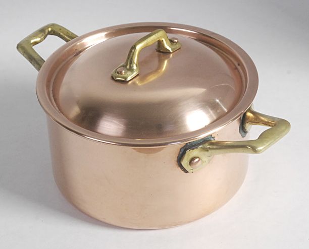 HEAVY DUTY Chilean Fantuzzi Copper POT Lid VINTAGE Pan Chile Pot