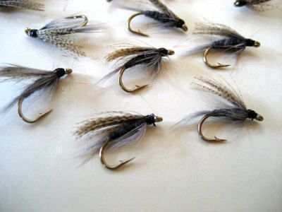 ASGs 12 Wet Dark Hendrickson Flies 14 Freight Free