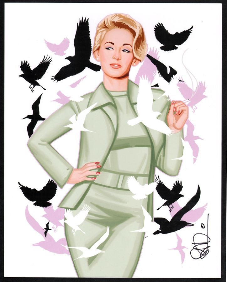 Tippi Hedren Birds Hitchcock Convention Pin Up Scott Blair