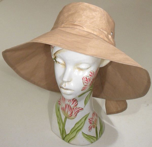 HELEN KAMINSKI PEACH FUSION KAYLEE WIDE BRIM COTTON SUN HAT NWT