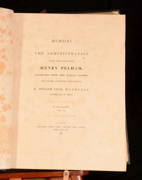 Memoirs of the Administration of the Right Honourable Henry Pelham