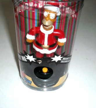  Car Mount Homer Simpson Merry Christmas Dashboard Homer Santa